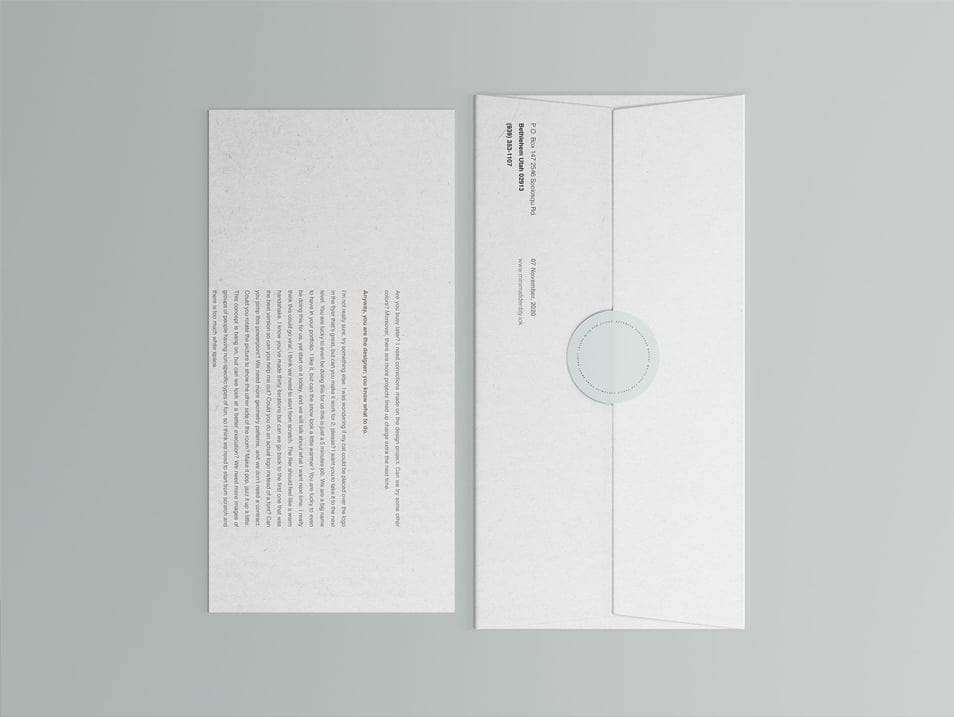 Corporate Envelope and Letter Mockup