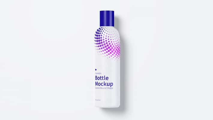 4 oz / 120 ml Cosmo Round Shape Cosmetic Bottle Mockup