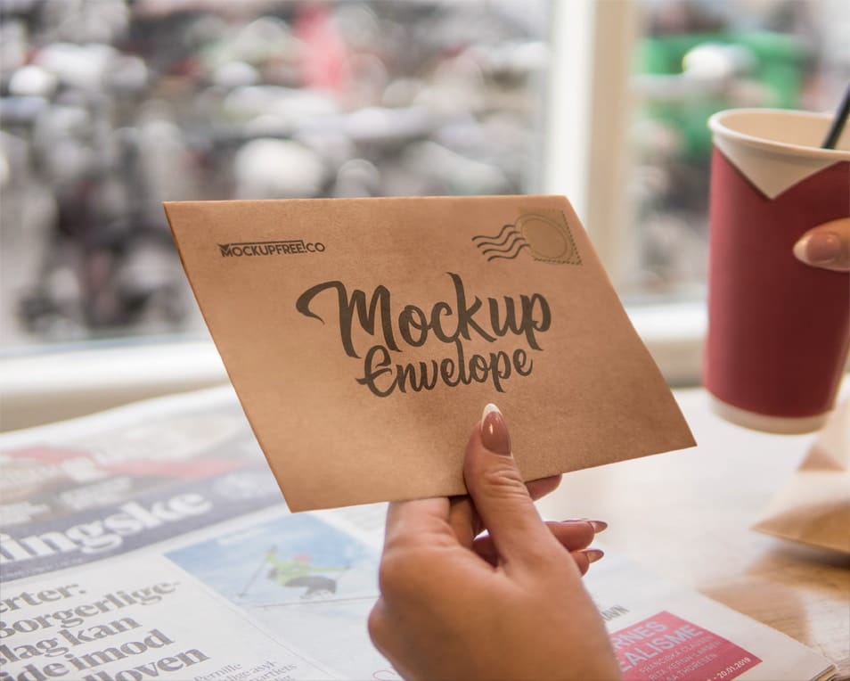 Envelope Free PSD Mockup