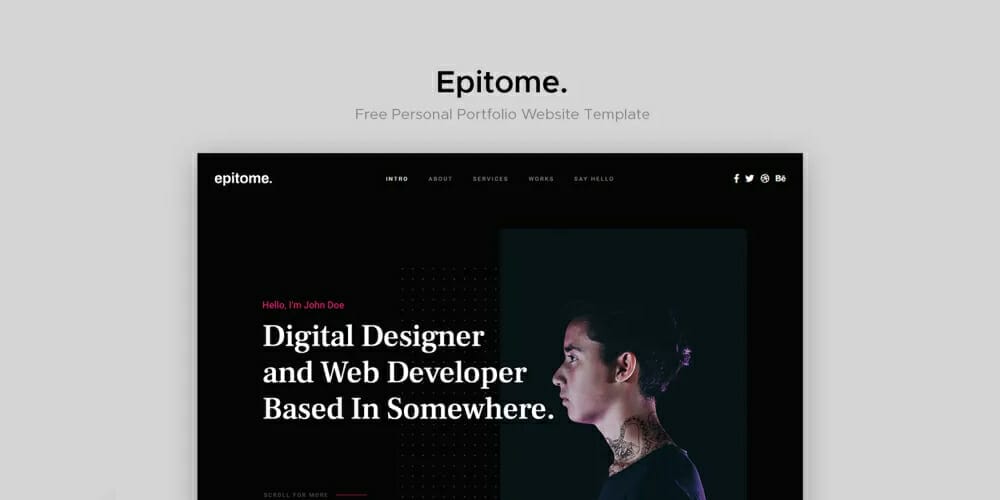 20+ Free HTML Resume Templates 2023 41 Epitome