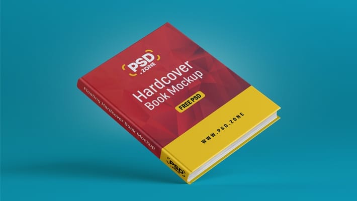 Floating Hardcover Book Mockup PSD
