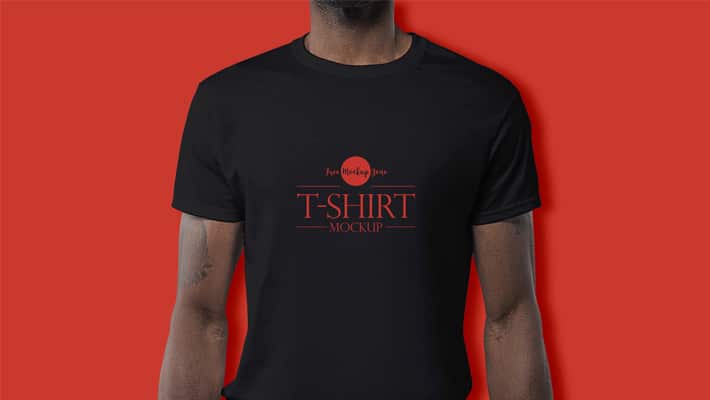 Free Boy Wearing T-Shirt Mockup PSD