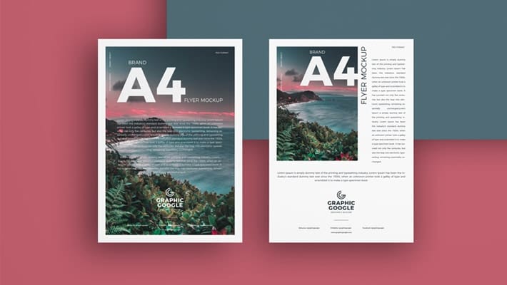 Free Brand A4 Flyer Mockup