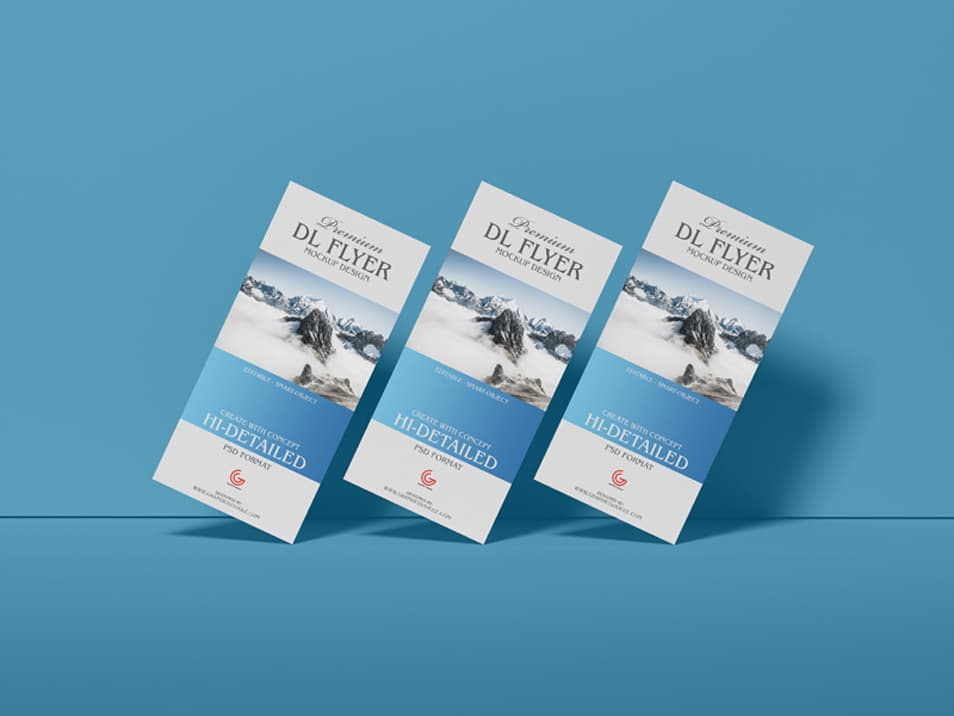 Free Brand Dl PSD Flyer Mockup Design