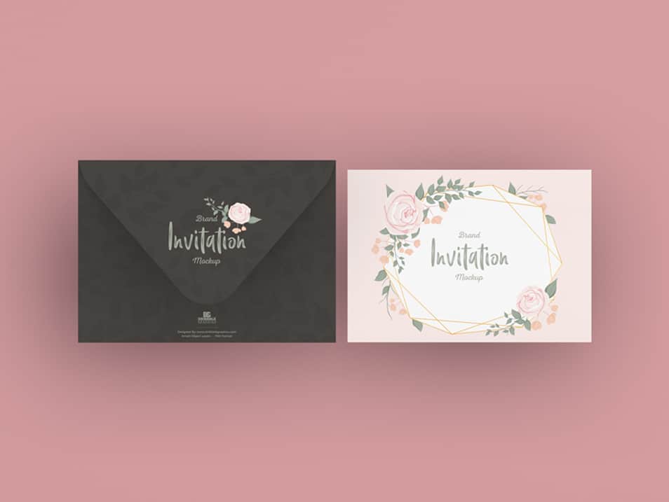 Free Brand Invitation Card Mockup