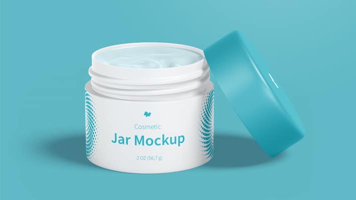 Free Cosmetic Jar Mockup