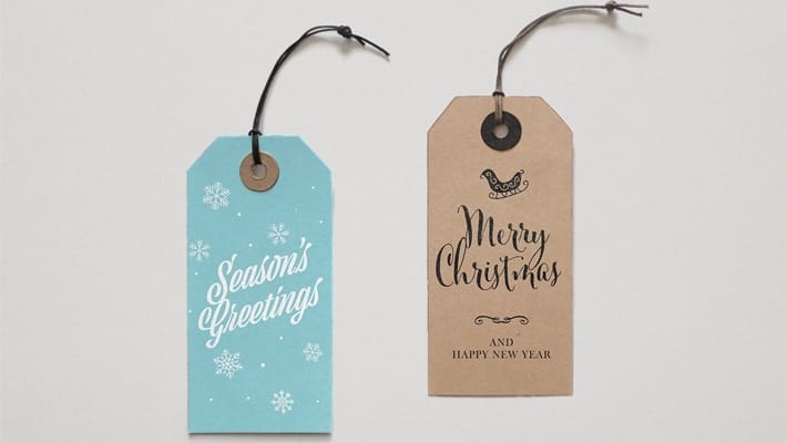 Free Gift Tag Mockup