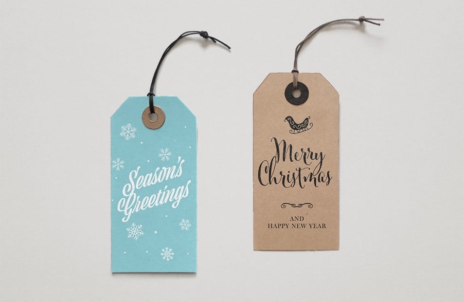 Free Gift Tag Mockup
