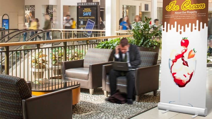 Free Hotel Lobby Rollup Banner Mockup