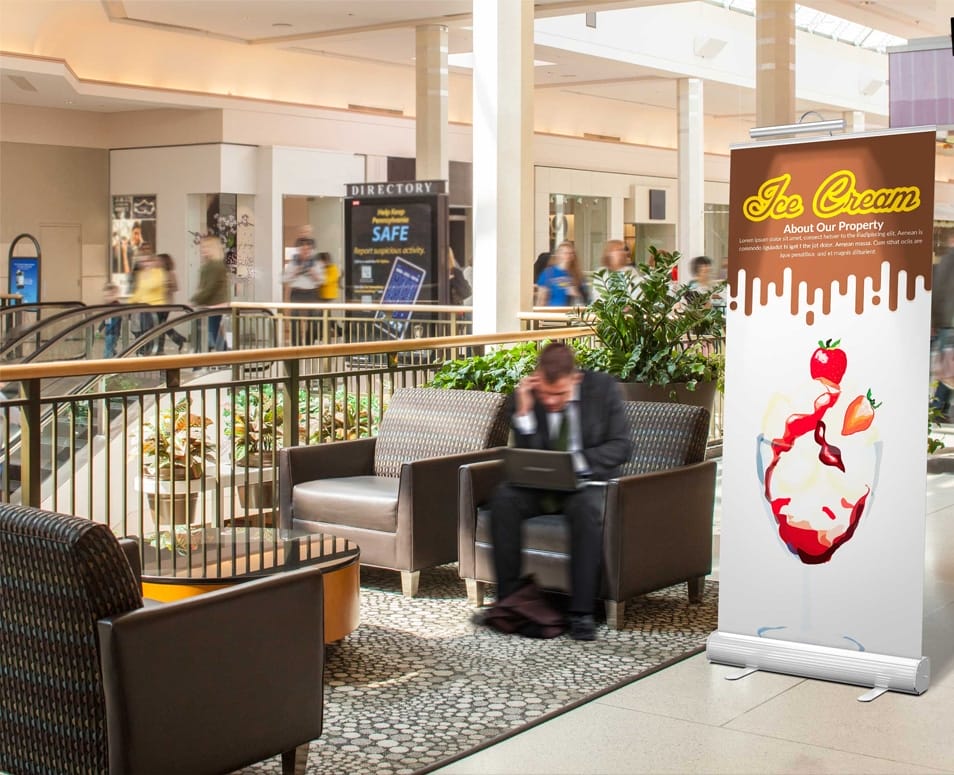 Free Hotel Lobby Rollup Banner Mockup