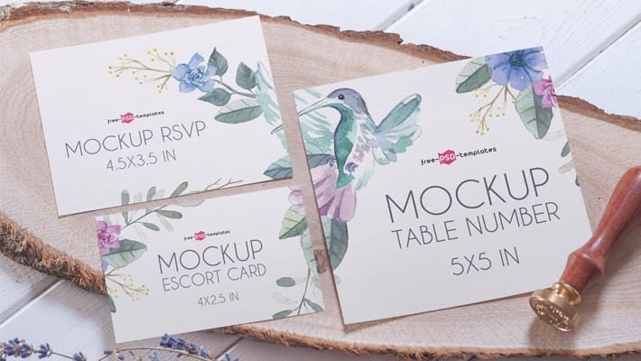 Free Invitation Mock-up in PSD
