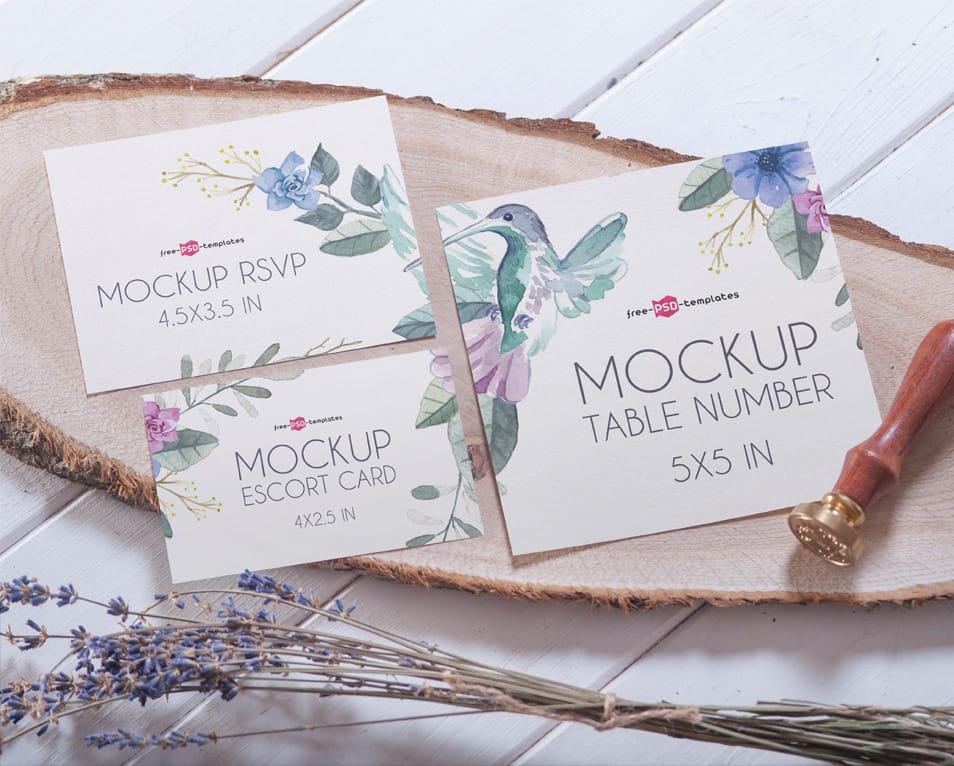 Free Invitation Mock-up in PSD