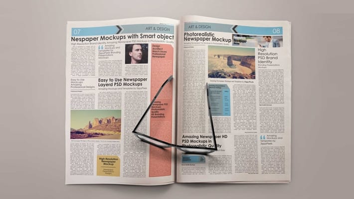 Download 25 Best Free Newspaper Mockup Templates Css Author