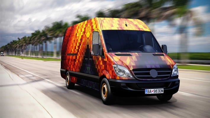 Free Mock-up Van Wrap Design