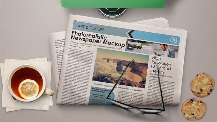 Download 25 Best Free Newspaper Mockup Templates Css Author