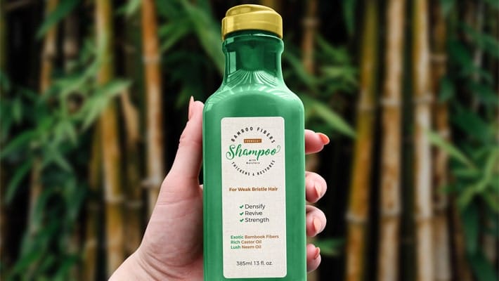 Free Organic Shampoo Bottle Mockup PSD