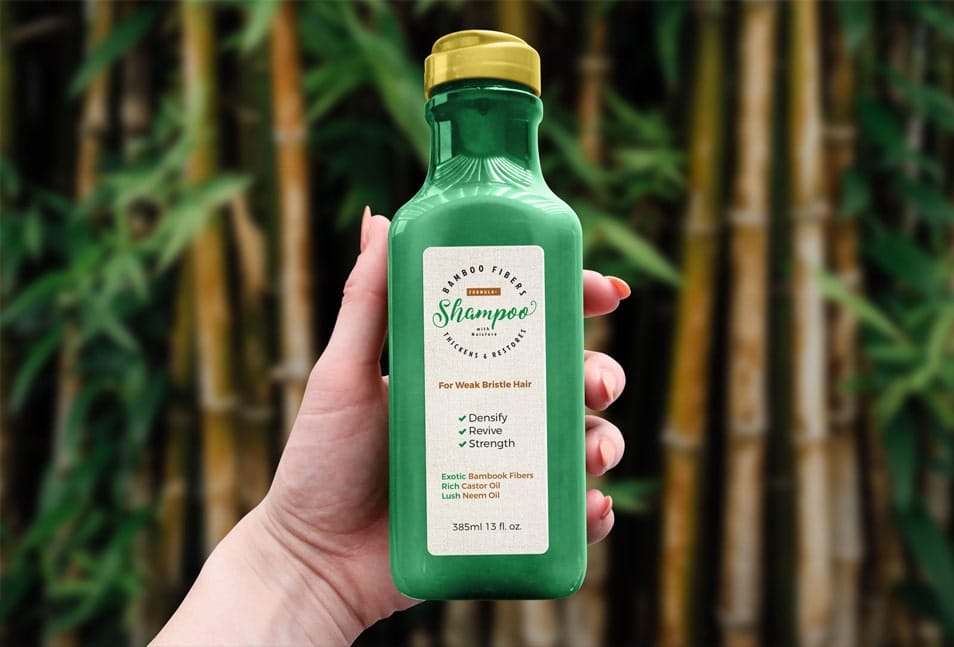 Free Organic Shampoo Bottle Mockup PSD