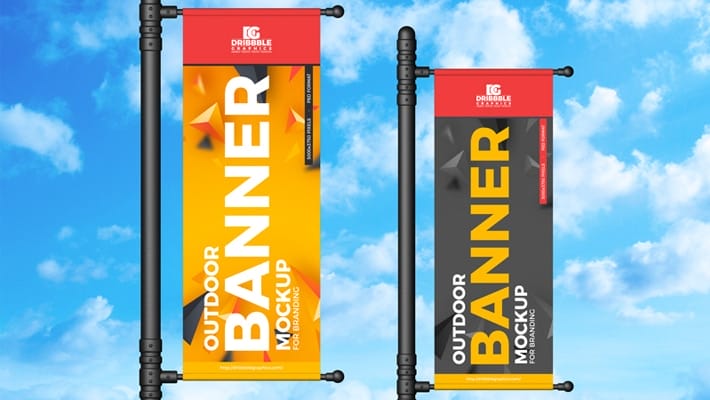 Free Outdoor Banner Mockup For Branding