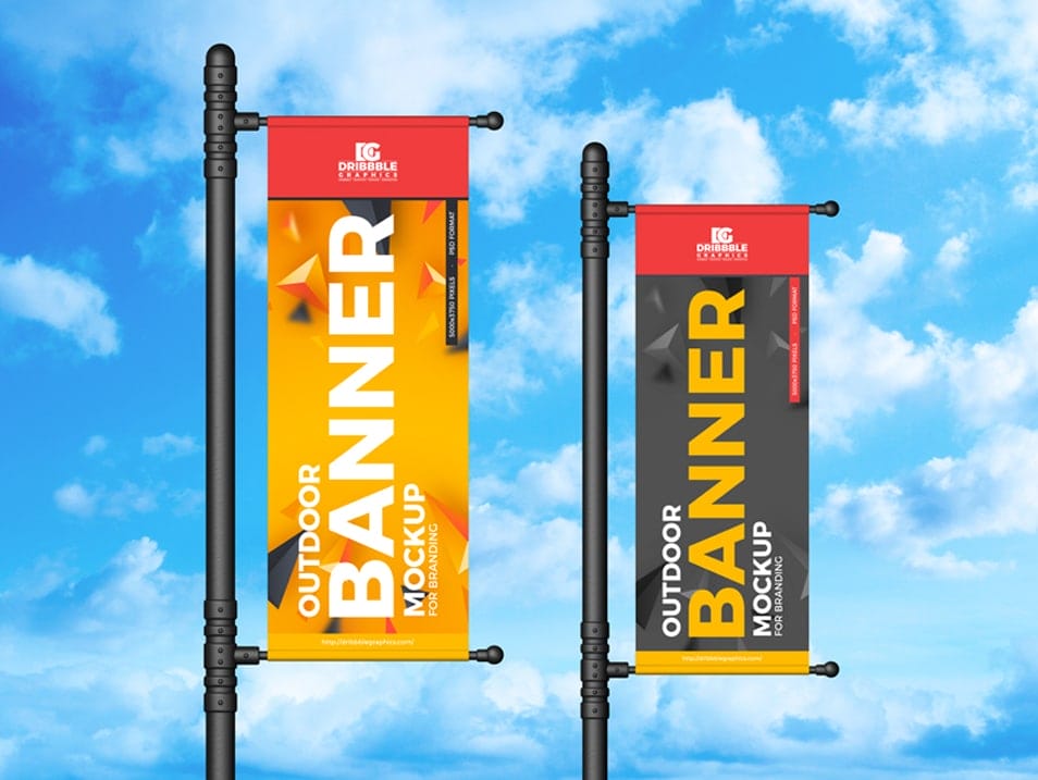 Free Outdoor Banner Mockup For Branding