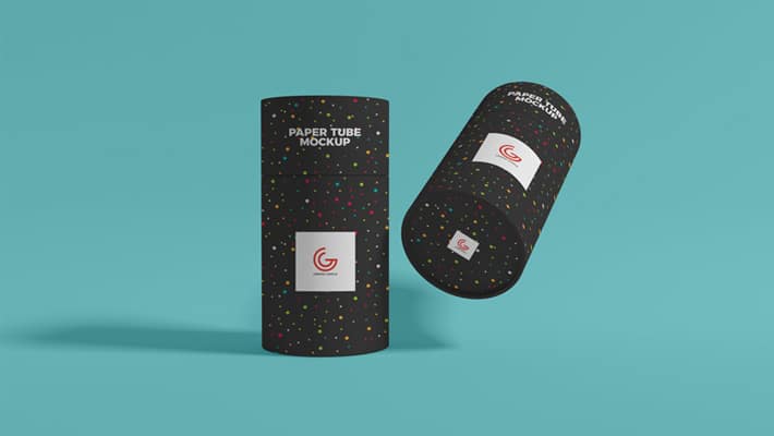 Free PSD Packaging Paper Tube Mockup