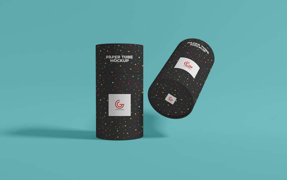 Free PSD Packaging Paper Tube Mockup