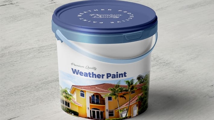 Free Paint Bucket Mockup PSD
