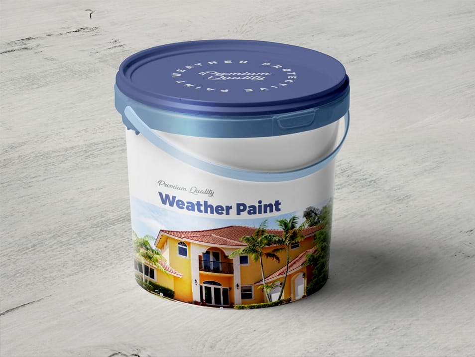 Free Paint Bucket Mockup PSD