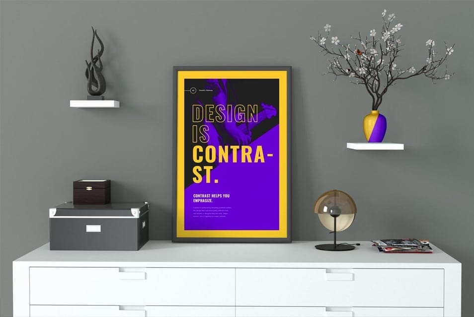 Free Photo Frame Poster Mockup PSD