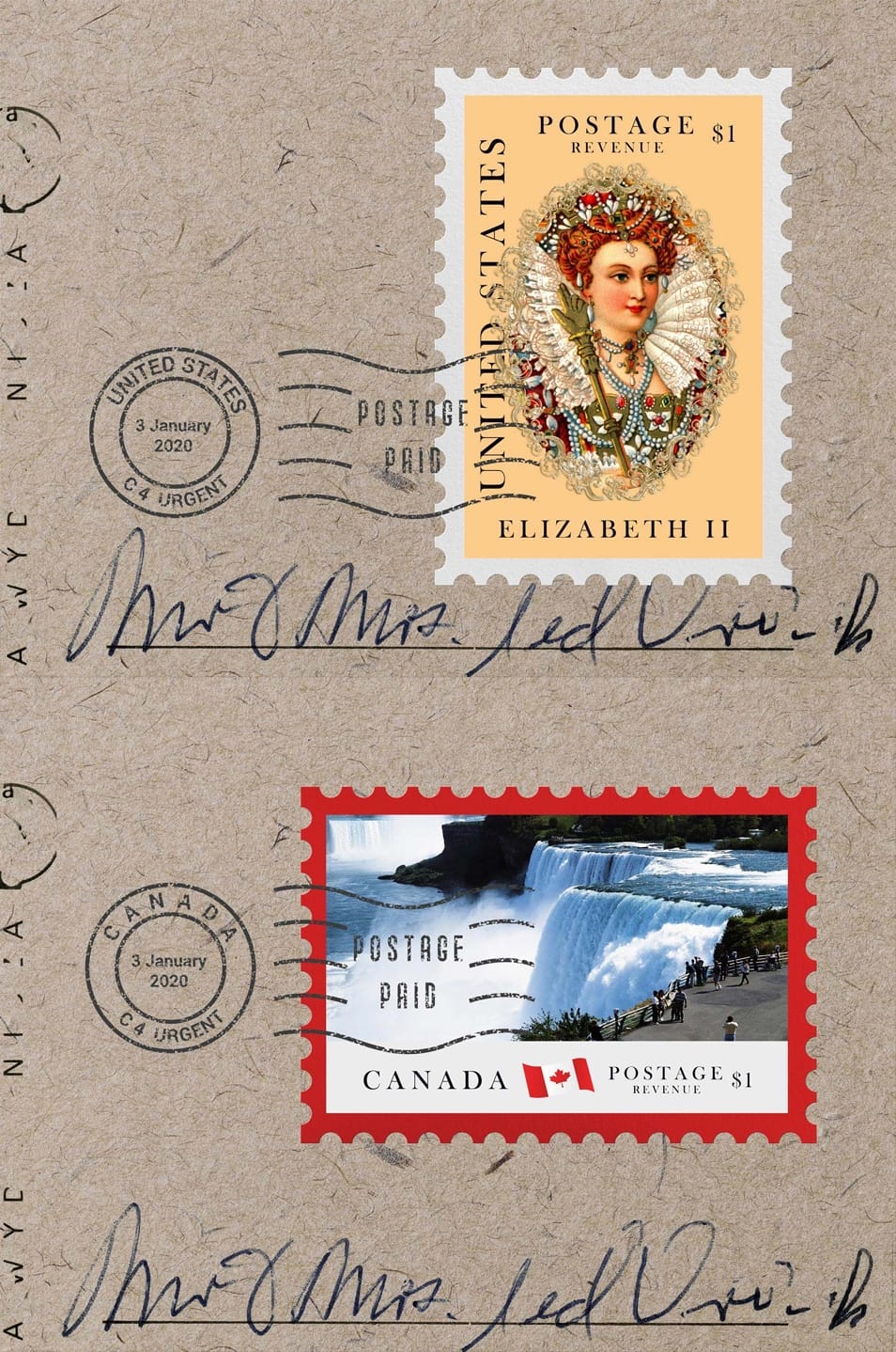 Free Postage Stamp Mockup PSD