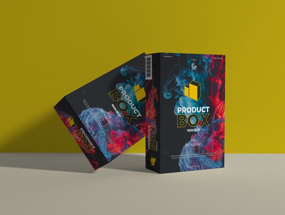Free Product Box Mockup For Packaging