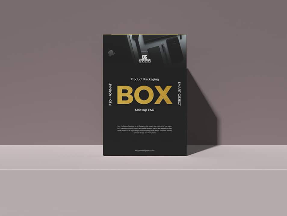 Free Product Packaging Box Mockup PSD