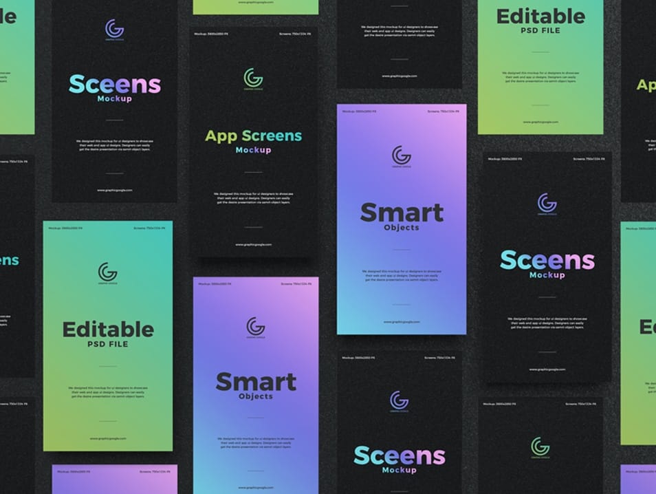 Free Screens Mockup For UI