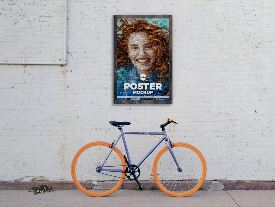 Free Street Wall Poster Mockup Design