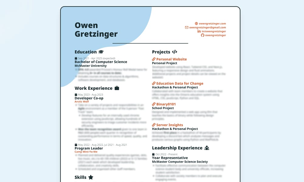 HTML Resume Template