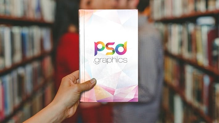 Holding Hardcover Book Mockup Template