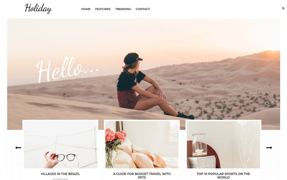 Holiday Travel & Lifestyle/Fashion Responsive Blogger Template