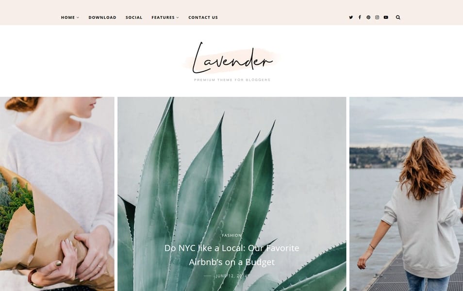 Lavender Personal Blogger Template