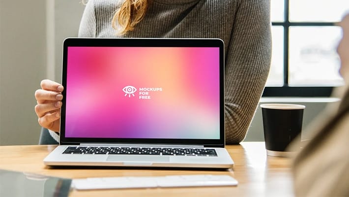 Mac Book Creative Work Space Free Mockup