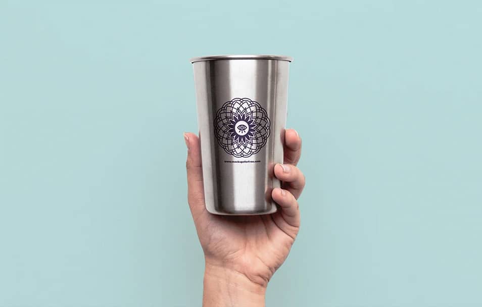 Metal Shaker Cup Mockup