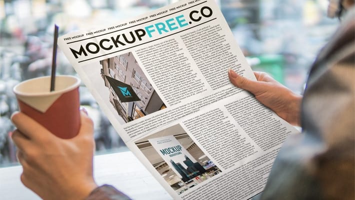 Newspaper Free PSD Mockup