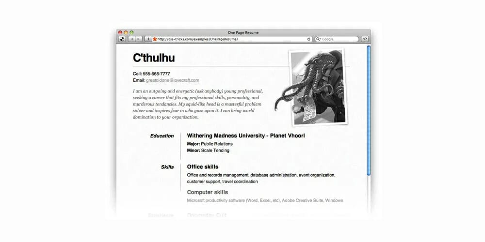 20+ Free HTML Resume Templates 2023 63 One Page Resume Site