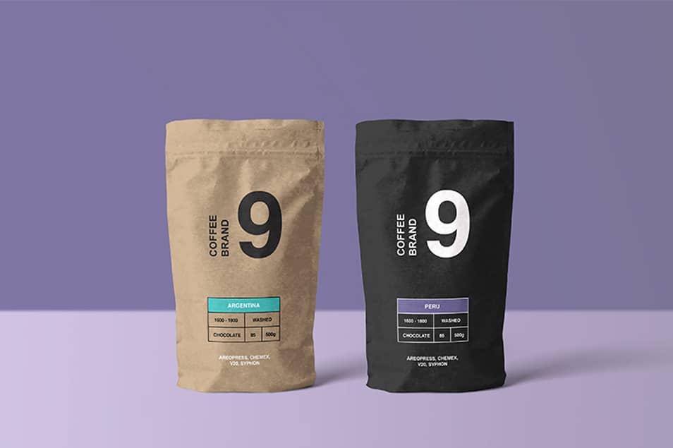 Paper Coffee Bag Mockup
