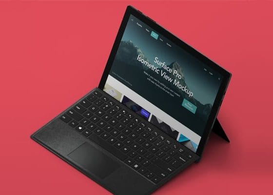 Perspective PSD Surface Pro Mockup
