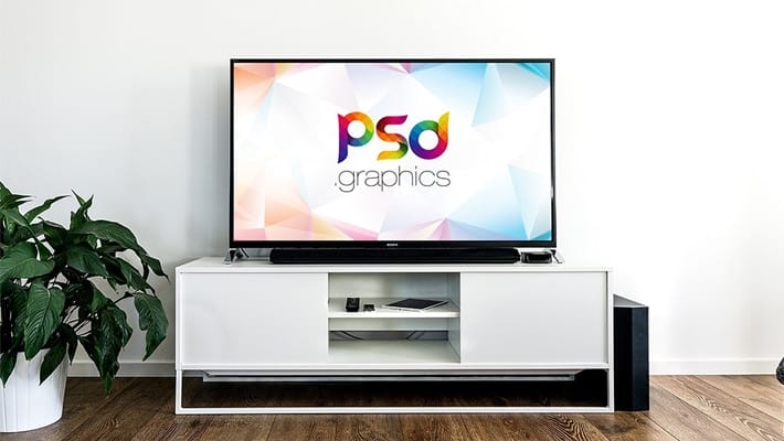 Photorealistic TV Mockup Template