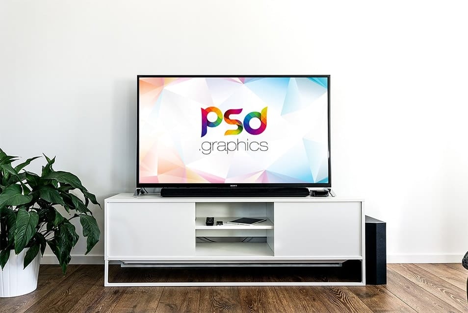 Photorealistic TV Mockup Template