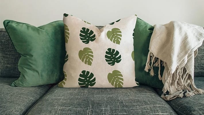 Pillow On The Sofa Mockup