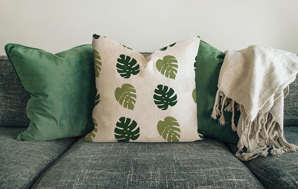 Pillow On The Sofa Mockup