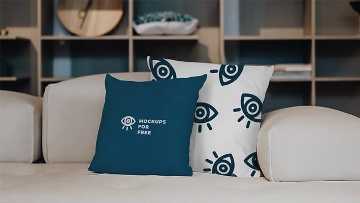 Pillows On The Sofa Mockup