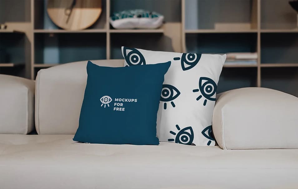 Pillows On The Sofa Mockup