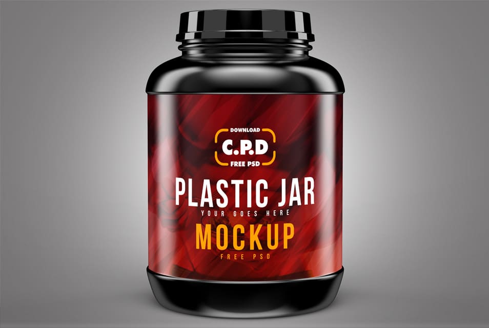 Plastic Jar Mockup Free PSD